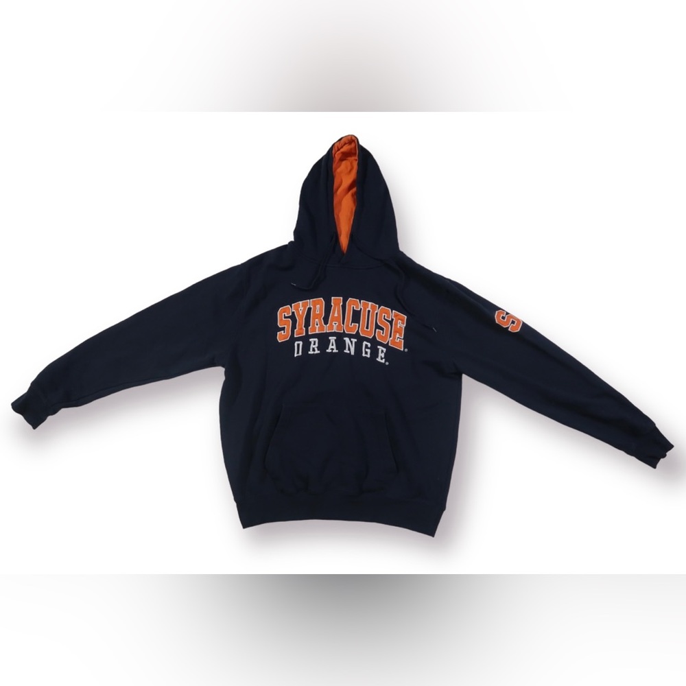Syracuse orangemen heritage navy blue/orange hoodie sweatshirt size L